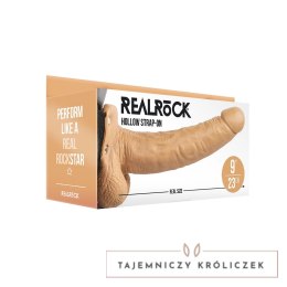RealRock Pasek z przyrządem intymnym 23 cm z anatomicznymi detalami RealRock by Shots