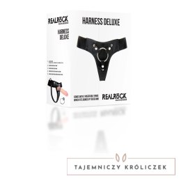 RealRock Deluxe uprząż z elastycznymi paskami i podwojnymi pierścieniami RealRock by Shots