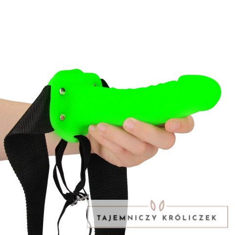 Ouch! Glow in the Dark uprząż z paskiem, świecąca, 18 cm, zielona Ouch! by Shots