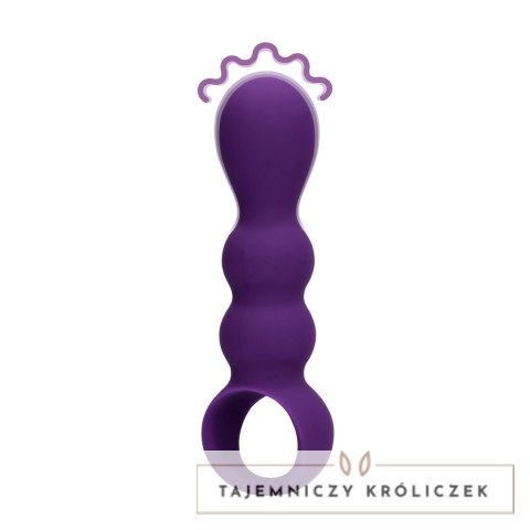 Loveline Wibrator anatomiczny Clear Purple - model łezka, silikonowy Loveline by Shots