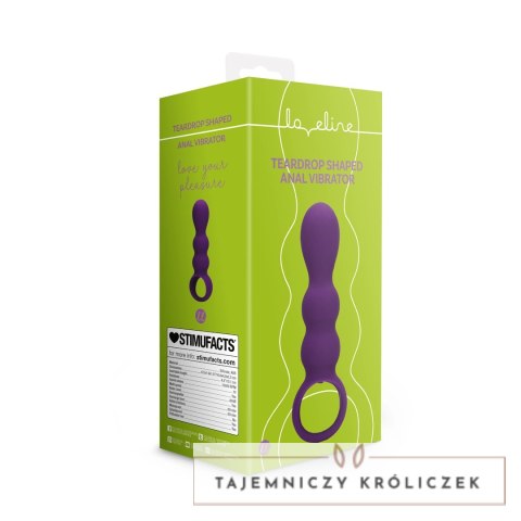 Loveline Wibrator anatomiczny Clear Purple - model łezka, silikonowy Loveline by Shots