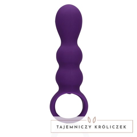 Loveline Wibrator anatomiczny Clear Purple - model łezka, silikonowy Loveline by Shots