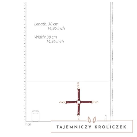 OUCH! Halo Uprząż Skorzana z Złotymi Elementami - Regulowana Ouch! by Shots