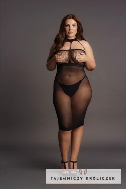 Le Desir Plus Size długa sukienka siateczkowa z kontrastowym wzorem XXL-5XL Le Désir by Shots