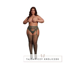 Le Desir Pończochy Queen Size XL-4XL z koronką i siateczką czarne Le Désir by Shots