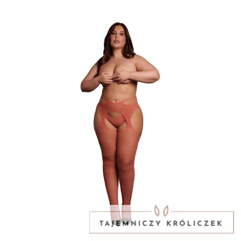 Le Desir Queen Size rajstopy stylizowane z paskiem XL-4XL czarne Le Désir by Shots