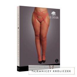 Le Desir Queen Size rajstopy stylizowane z paskiem XL-4XL czarne Le Désir by Shots