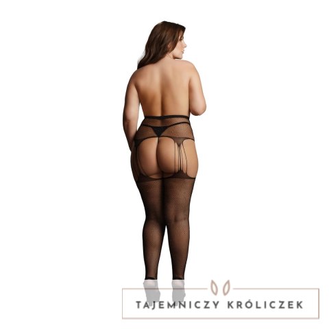 Le Desir Rajstopy Plus Size z Siateczki z Dżetami Czarny Le Désir by Shots