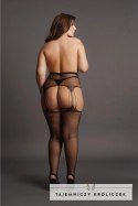 Le Desir Rajstopy Plus Size z Siateczki z Dżetami Czarny Le Désir by Shots