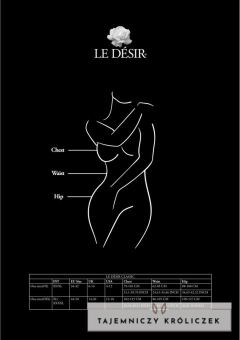 Le Desir Rajstopy Plus Size z Siateczki z Dżetami Czarny Le Désir by Shots