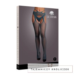 Le Desir Rajstopy imitujące pończochy z paskiem XS-XL czarne Le Désir by Shots