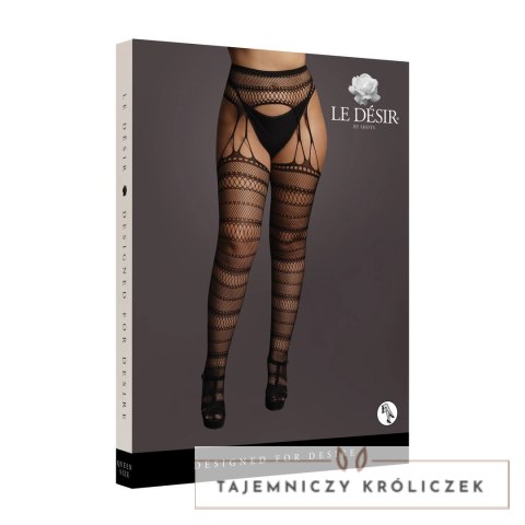 Le Desir Striped Plus Size - rajstopy siateczkowe w paski, duży rozmiar Le Désir by Shots