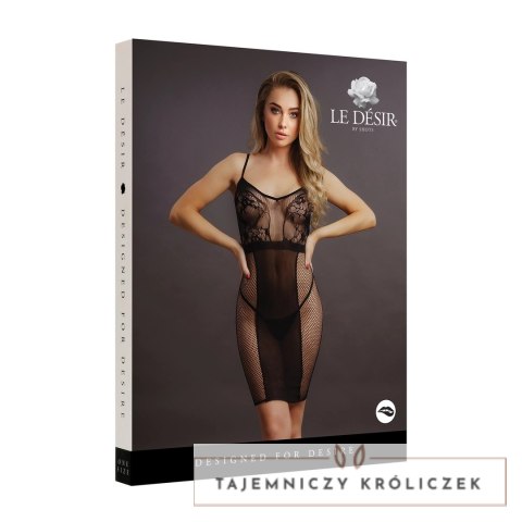 Le Desir Sukienka Siateczkowa z Pasem Maskującym S-XL Czarna Le Désir by Shots