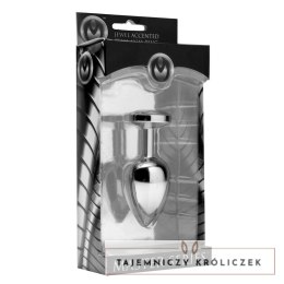 XR Brands Plug chromowany z ozdobą kryształową, mały, srebrny XR Brands