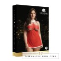 Le Desir Merry Plus Size komplet babydoll z wiązaniem, czerwony 1X-3XL Le Désir by Shots