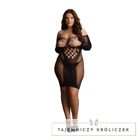 Le Desir Plus Size sukienka mini z długim rękawem i siateczką XXL-5XL Le Désir by Shots