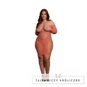 Le Desir Queen Size mini sukienka z długim rękawem i siateczką, czarna XL-4XL Le Désir by Shots