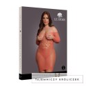 Le Desir Queen Size mini sukienka z długim rękawem i siateczką, czarna XL-4XL Le Désir by Shots