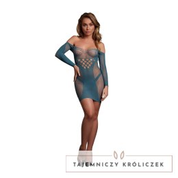Le Desir Sukienka Mini z Długim Rękawem i Kontrastową Siateczką S-XL Le Désir by Shots