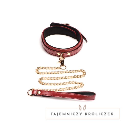 XR Brands 6-elementowy zestaw pasow bordowo-złotych, regulowany XR Brands