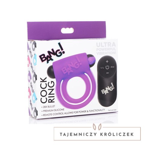 XR Brands BANG Toy Pierścień silikonowy z wibracjami i pilotem wodoodporny XR Brands