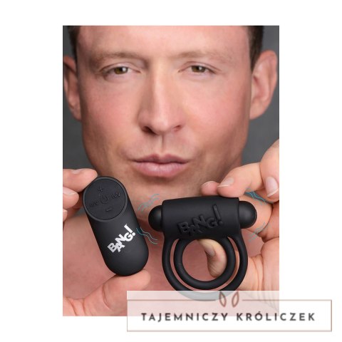 XR Brands BANG Toy silikonowy pierścień wibrujący z pilotem wodoodporny XR Brands