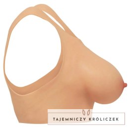XR Brands Perky Pair silikonowe piersi rozmiar D, uprząż, naturalny kolor XR Brands