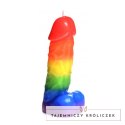 XR Brands Rainbow świeca dekoracyjna w kształcie tęczy bezzapachowa XR Brands