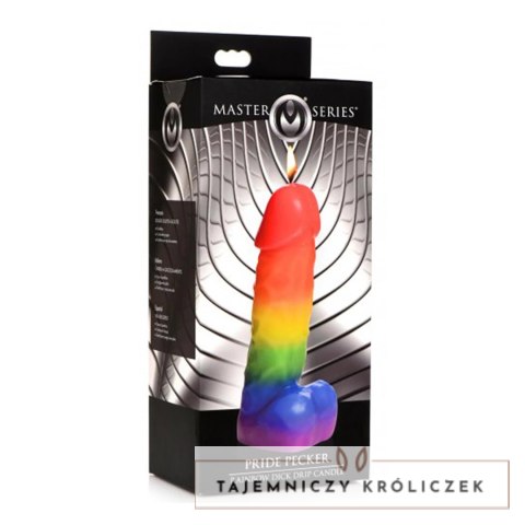 XR Brands Rainbow świeca dekoracyjna w kształcie tęczy bezzapachowa XR Brands