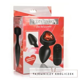 XR Brands Red Heart Gem mini silikonowy korek analny z pilotem LED XR Brands