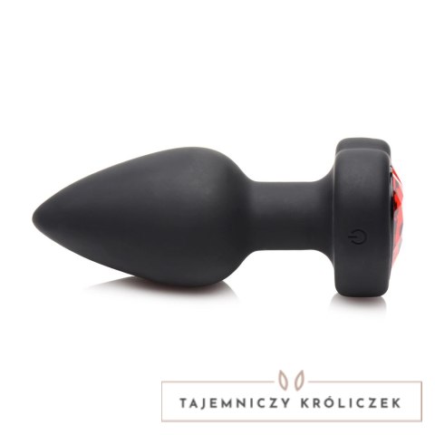 XR Brands Red Heart Gem mini silikonowy korek analny z pilotem LED XR Brands