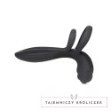 XR Brands silikonowy model wibrujący z pilotem, czarny, powiększający obwod XR Brands