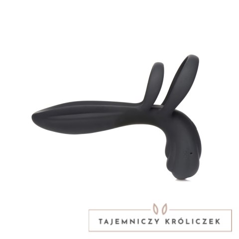 XR Brands silikonowy model wibrujący z pilotem, czarny, powiększający obwod XR Brands