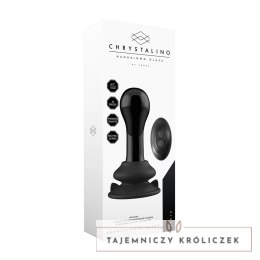 Shots Christalino Glass Vibrator 10 Trybow Czarny z Przyssawką Chrystalino by Shots