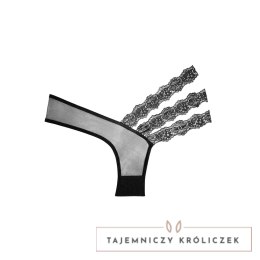 Dreamgirl Wild Orchid Allure majtki koronkowe z transparentną siateczką S/M Allure