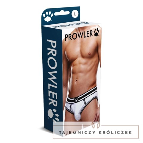 Prowler Brief XS - majtki na paskach, otwarty tył, czarno-białe Prowler