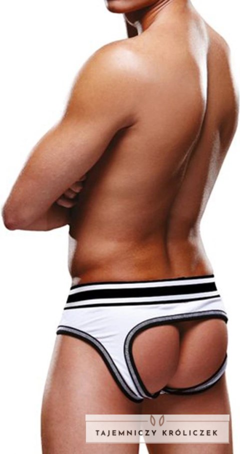 Prowler Brief XS - majtki na paskach, otwarty tył, czarno-białe Prowler