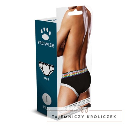 Prowler Figi Paw S czarne z tęczowym logo, komfortowe Prowler