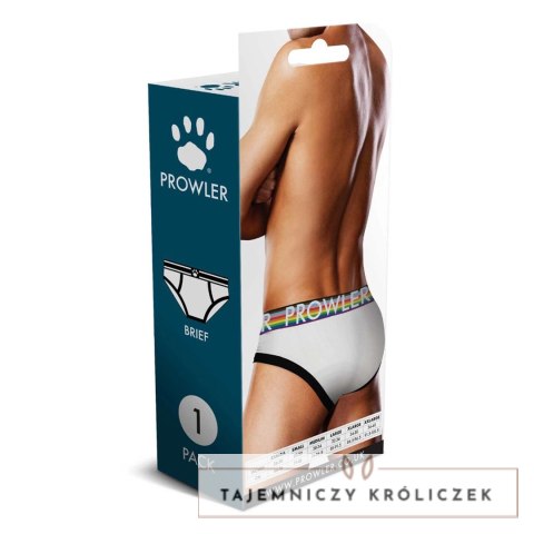 Prowler PAW Brief S białe majtki męskie z tęczowym akcentem Prowler