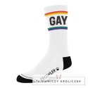 Prowler Skarpety Pride Rainbow paski czarne wykończenia unisex Prowler