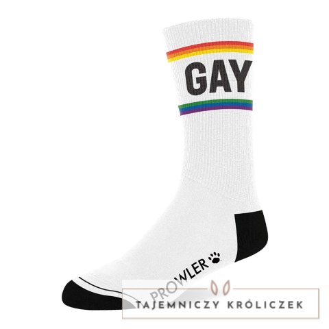 Prowler Skarpety Pride Rainbow paski czarne wykończenia unisex Prowler