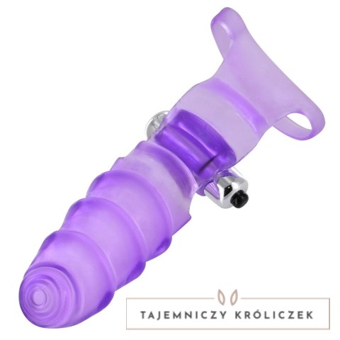 XR Brands G-Lover - Wibrująca rękawica anatomiczna fioletowa uniwersalna XR Brands