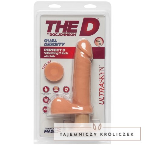 Doc Johnson Perfect D 18 cm - model z przyssawką i funkcją wibracji Doc Johnson