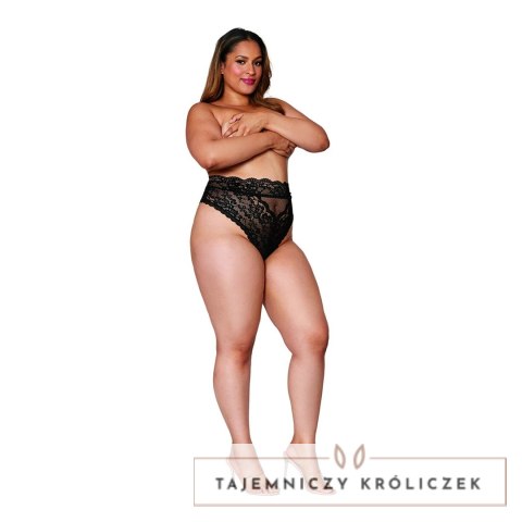 Dreamgirl Majtki Koronkowe Wysoki Stan 2XL Eleganckie Wycięcie Dreamgirl