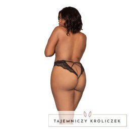 Dreamgirl Majtki z otwartą strefą, model Plus Size 3XL, czarne Dreamgirl