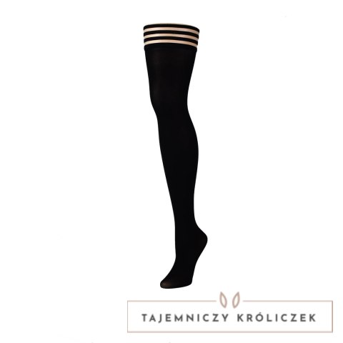 Kix'ies Danielle C - Czarne pończochy samonośne z matowej mikrofibry Kix\'ies