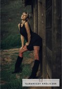 Kixies Grace D Pończochy Czerwone Kratka Antypoślizgowe Rozmiar D Kix\'ies