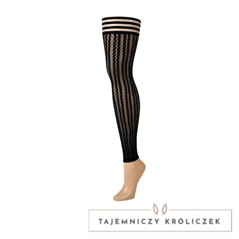 Kixies Lindsay D Pończochy samonośne w paski, rozmiar D Kix\'ies
