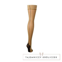 Kixies Ruby C Pończochy do Kolan Nude z Czarnym Szewem, Rozmiar C Kix\'ies