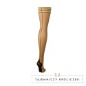 Kix'ies Ruby Pończochy Sheer Knee-High Nude z Czarnym Szwem, Rozmiar A Kix\'ies